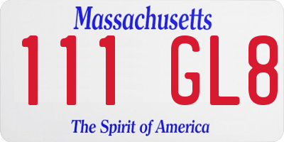 MA license plate 111GL8