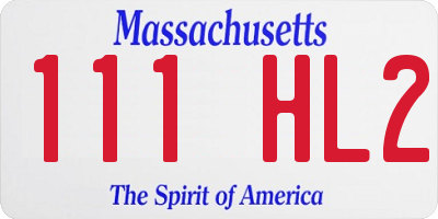 MA license plate 111HL2