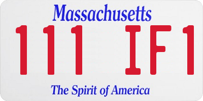 MA license plate 111IF1