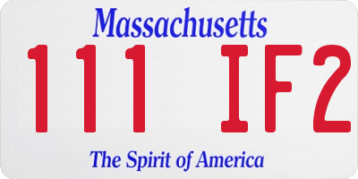 MA license plate 111IF2