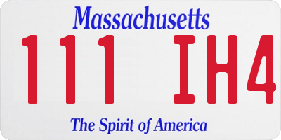 MA license plate 111IH4