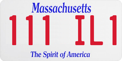 MA license plate 111IL1