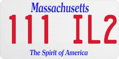 MA license plate 111IL2