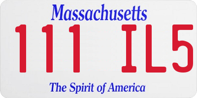 MA license plate 111IL5