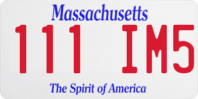 MA license plate 111IM5