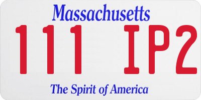 MA license plate 111IP2