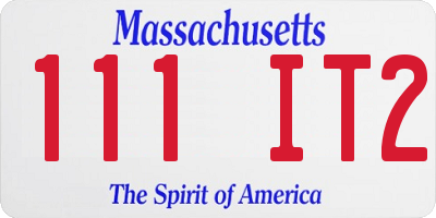 MA license plate 111IT2