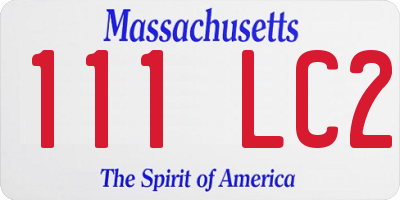 MA license plate 111LC2