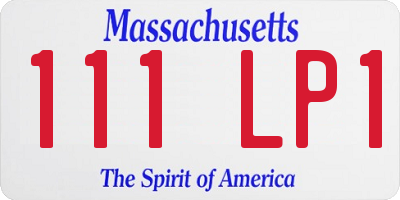 MA license plate 111LP1