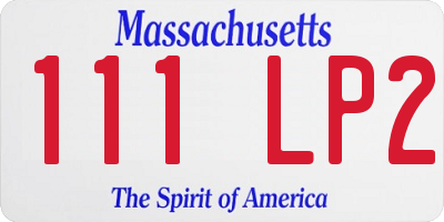 MA license plate 111LP2