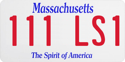 MA license plate 111LS1