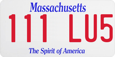 MA license plate 111LU5