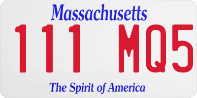 MA license plate 111MQ5