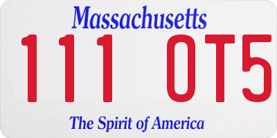 MA license plate 111OT5