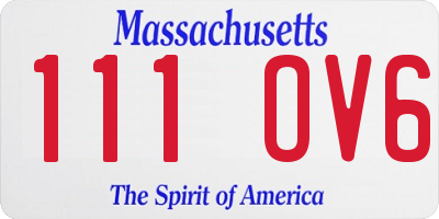 MA license plate 111OV6