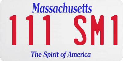 MA license plate 111SM1