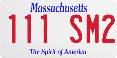 MA license plate 111SM2