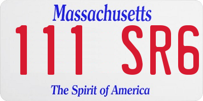 MA license plate 111SR6