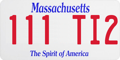 MA license plate 111TI2