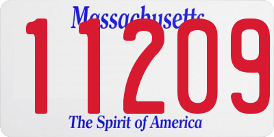 MA license plate 11209