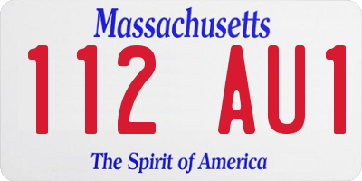 MA license plate 112AU1