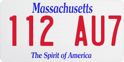 MA license plate 112AU7