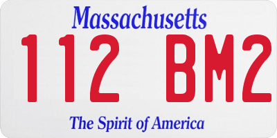 MA license plate 112BM2