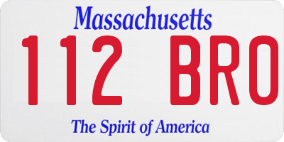 MA license plate 112BR0