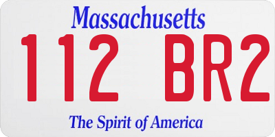 MA license plate 112BR2