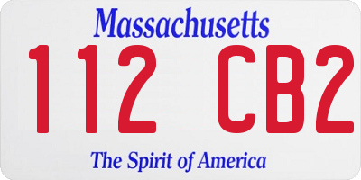 MA license plate 112CB2