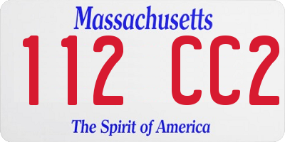 MA license plate 112CC2