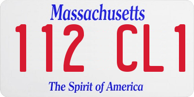 MA license plate 112CL1