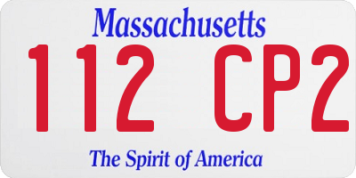 MA license plate 112CP2