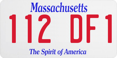 MA license plate 112DF1