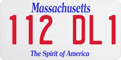MA license plate 112DL1
