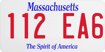 MA license plate 112EA6