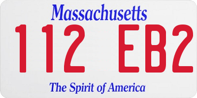 MA license plate 112EB2