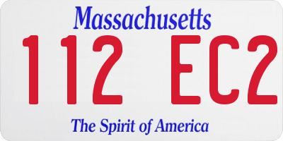 MA license plate 112EC2