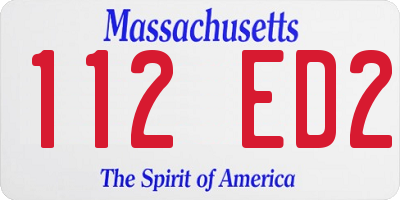MA license plate 112ED2