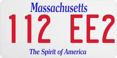 MA license plate 112EE2