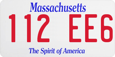 MA license plate 112EE6