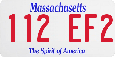 MA license plate 112EF2