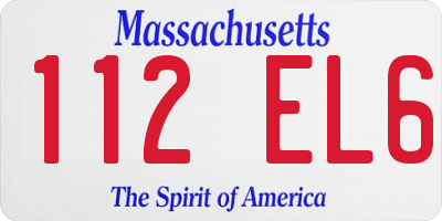 MA license plate 112EL6