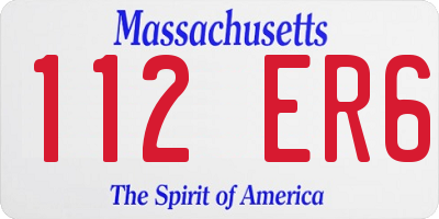 MA license plate 112ER6