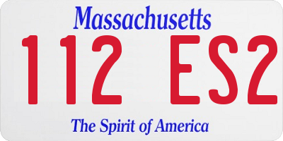 MA license plate 112ES2
