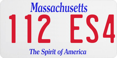 MA license plate 112ES4