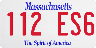 MA license plate 112ES6