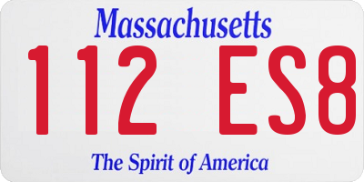 MA license plate 112ES8