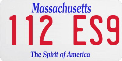MA license plate 112ES9