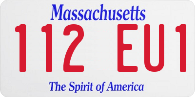 MA license plate 112EU1